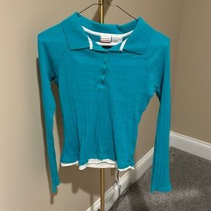 Collared long sleeve no boundaries shirt